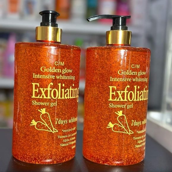 Gel douche exfoliant Golden Glow intensive whitening