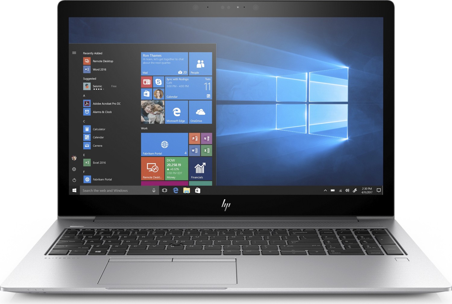 Ordinateur portable HP élégant avec Windows 10