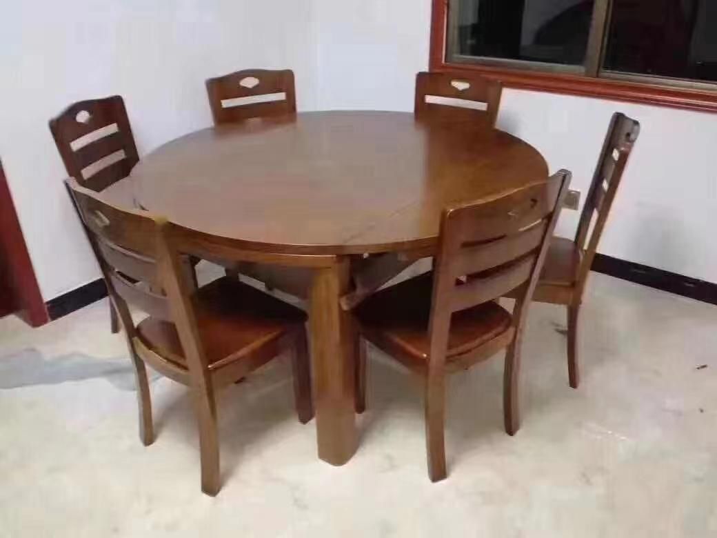 Table à manger rotatif avec 6 chaises
