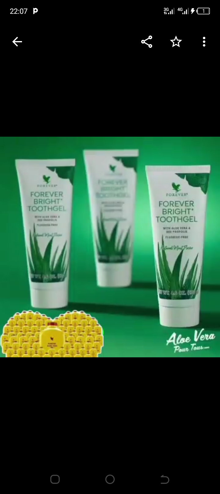 Dentifrice Forever Bright Toothgel à l'Aloe Vera et Propolis
