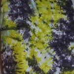 Pagne traditionnel kokodonda tie-dye jaune et violet