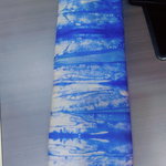 Pagne traditionnel kokodonda motif bleu et blanc
