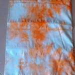 Pagne traditionnel kokodonda tie-dye orange et bleu