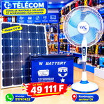 Kit solaire complet : Panneau 170W, batterie 12V 200AH et ventilateur