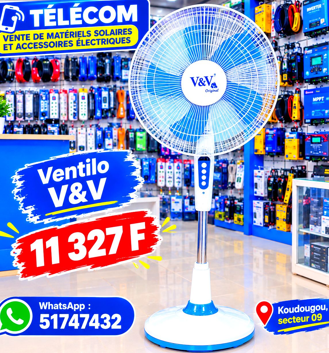 Ventilateur sur pied V&V Original