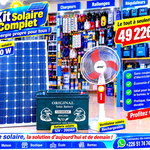 Kit solaire complet avec panneau 170W, batterie 200AH et ventilateur