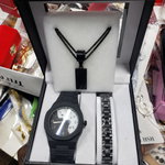 Ensemble montre, chaîne et bracelet pour homme
