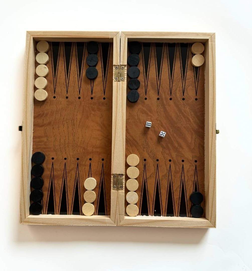 Jeu 3 en 1 Échecs, Dames et Backgammon