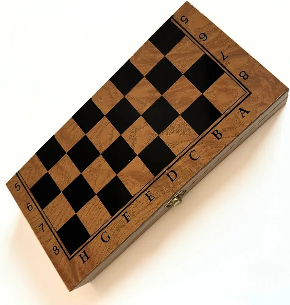 Jeu 3 en 1 Échecs, Dames et Backgammon