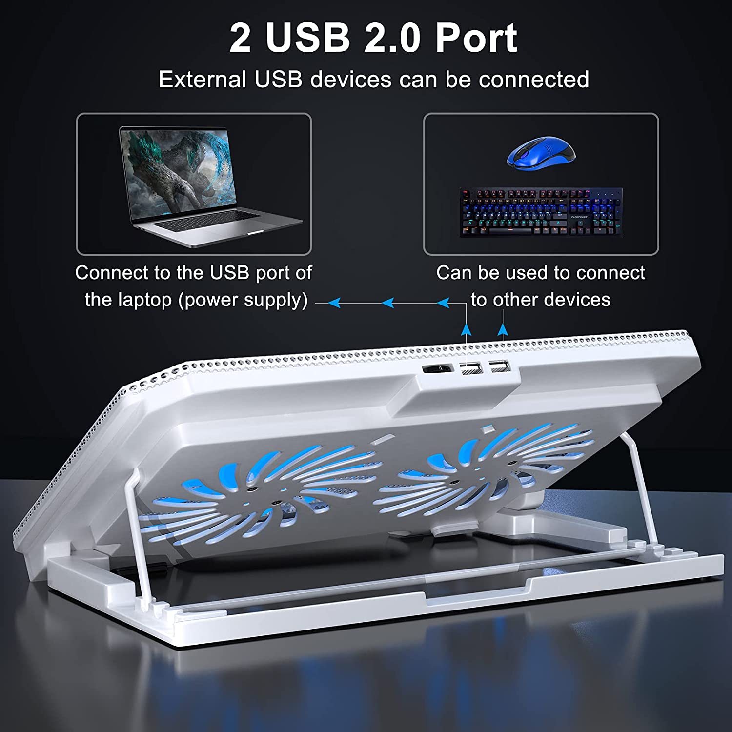 Support ventilé pour ordinateur portable 12-15.6 pouces