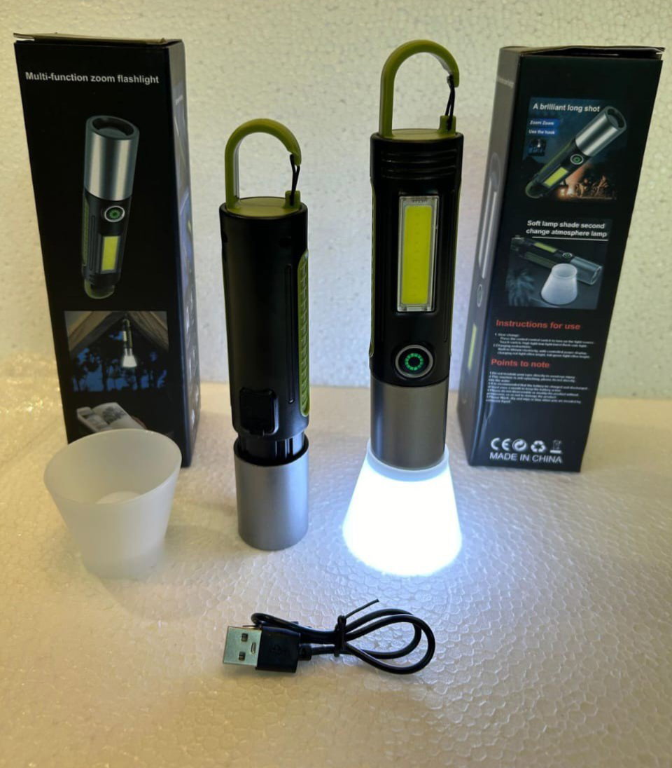 Lampe torche LED multifonction rechargeable