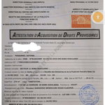 Attestation d'acquisition de droits provisoires pour parcelle