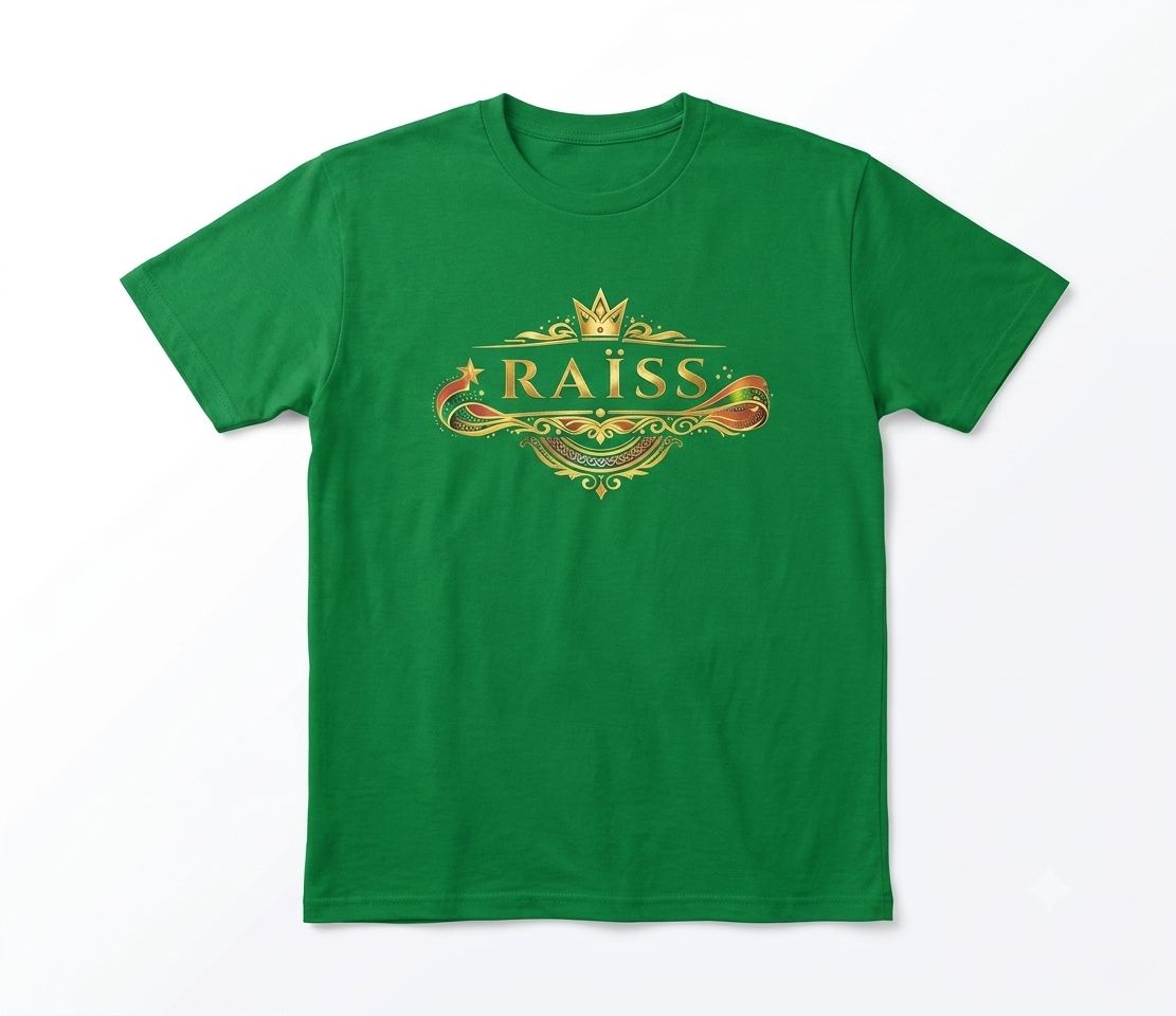 T-shirt de tout les couleurs avec impression Raïss Design