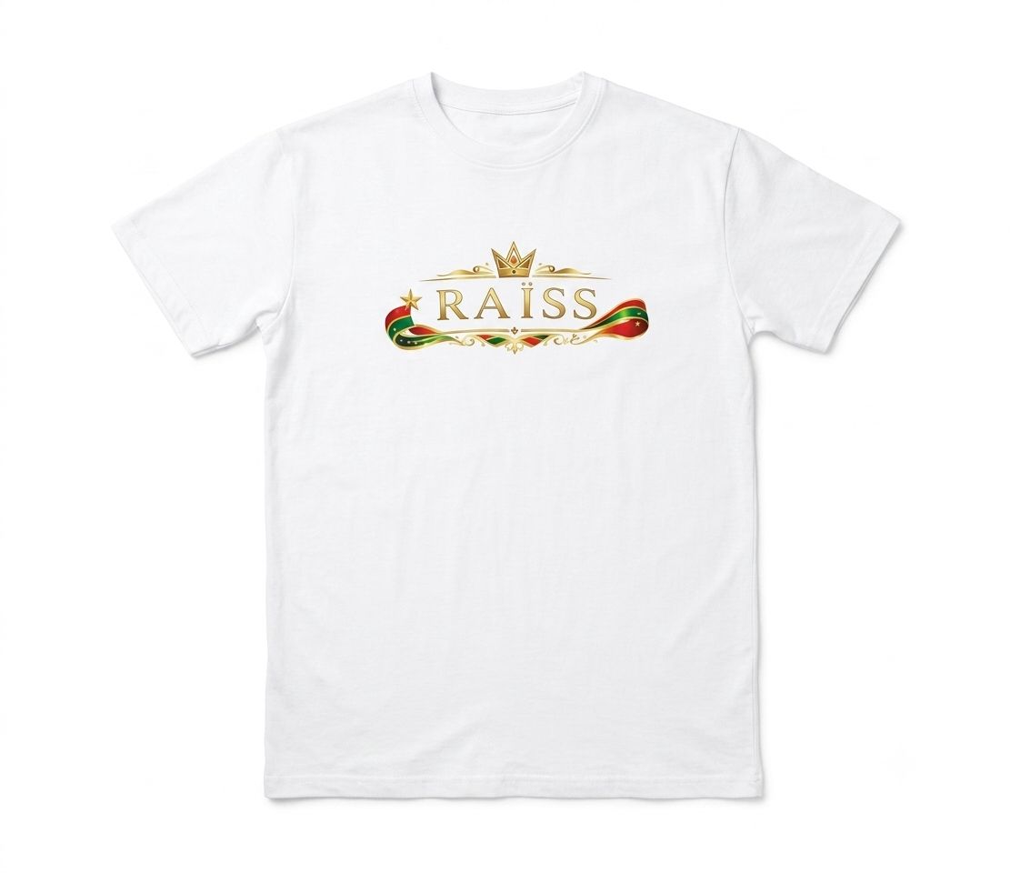 T-shirt de tout les couleurs avec impression Raïss Design